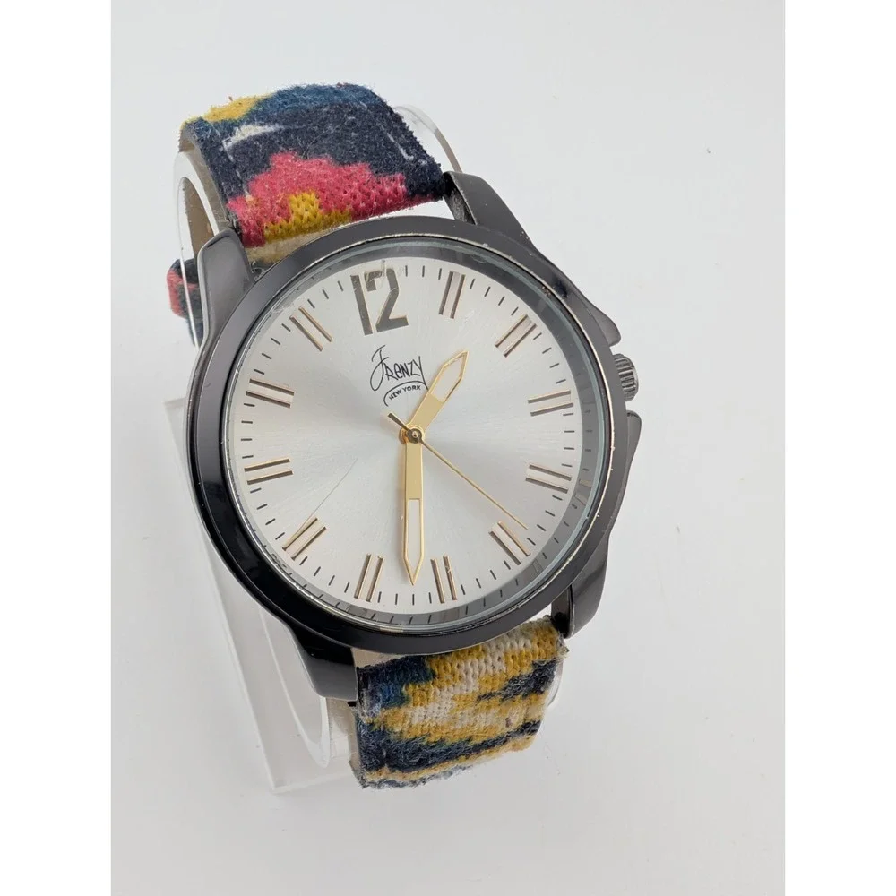 Frenzy New York Watch Women 40mm Case Southwest Design Band- New Battery